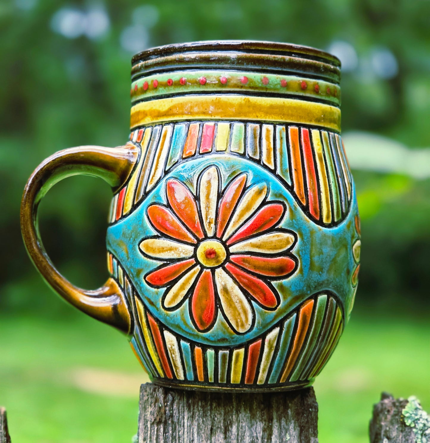 Rainbow Daisy Mug
