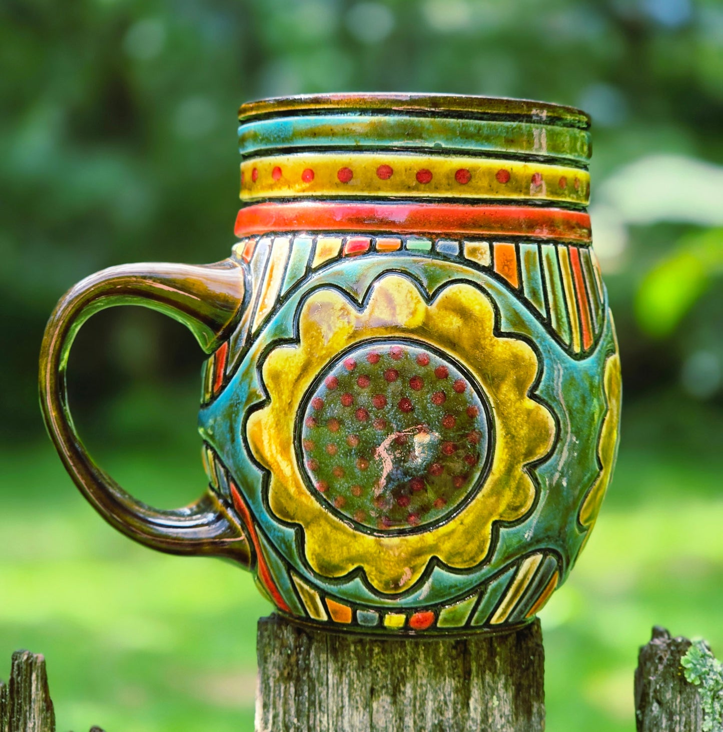 Rainbow Flower Mug