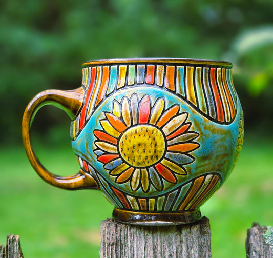 Rainbow Daisy Mug