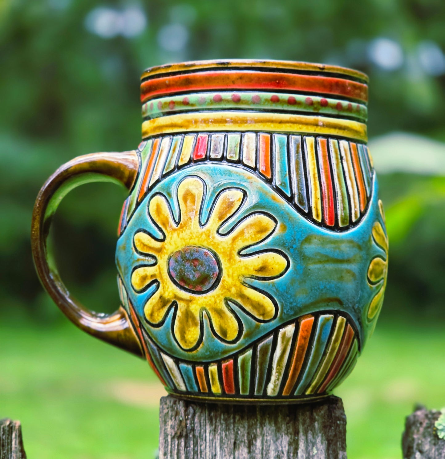 Rainbow Flower Mug