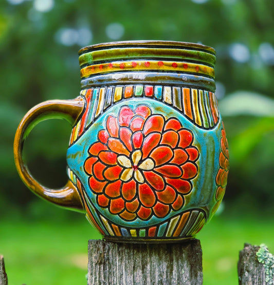 Rainbow Flower Mug