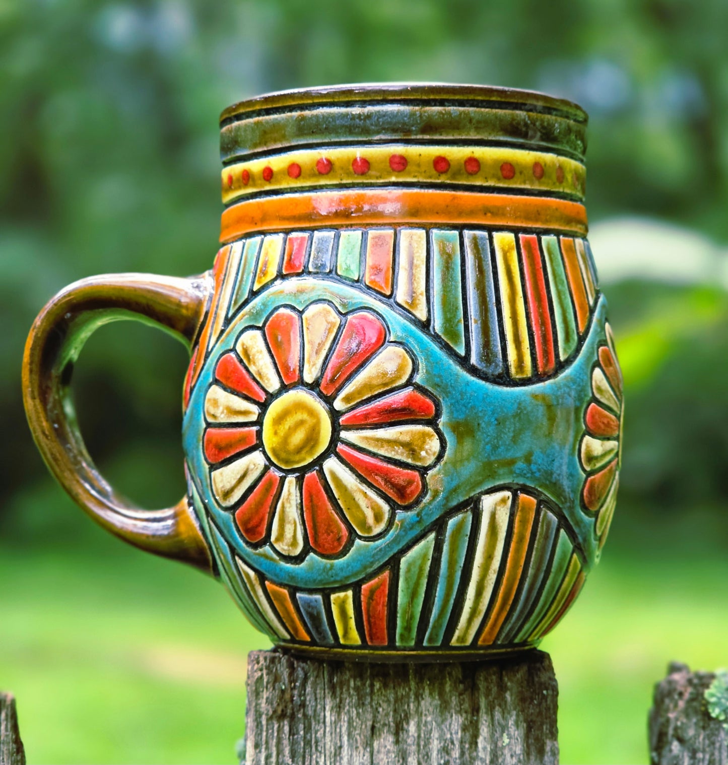 Rainbow Daisy Mug