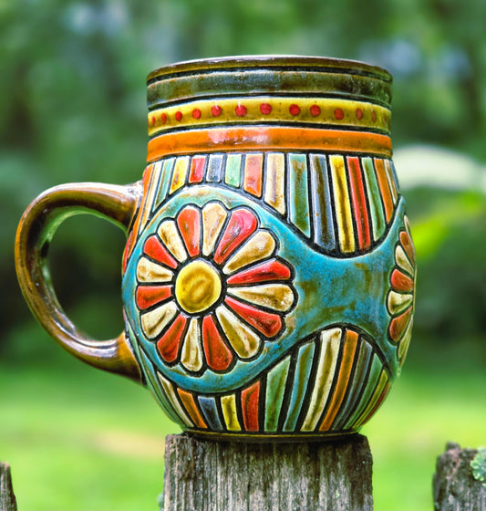 Rainbow Daisy Mug