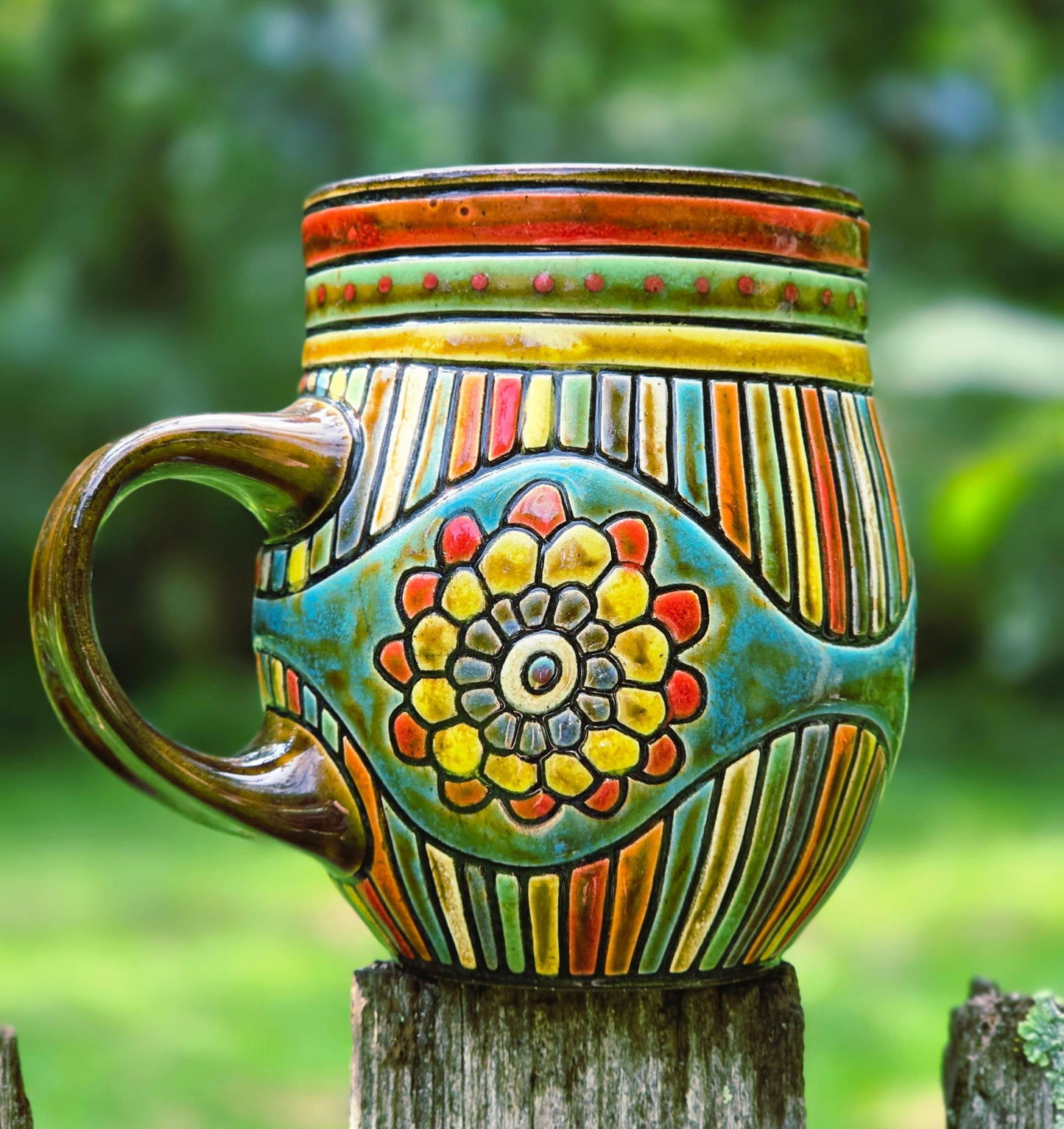 Rainbow Flower Mug