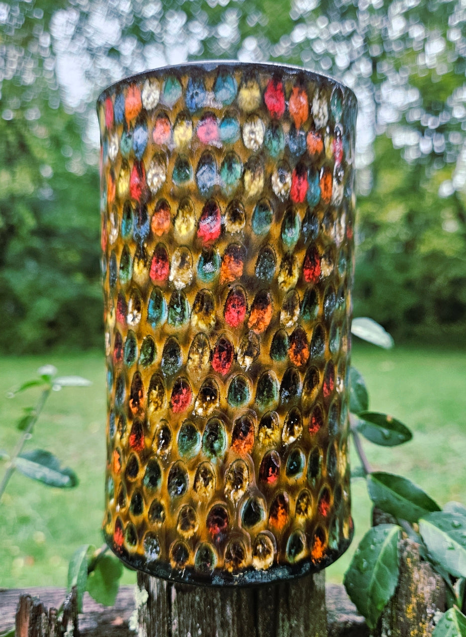 Rainbow Dot Vase