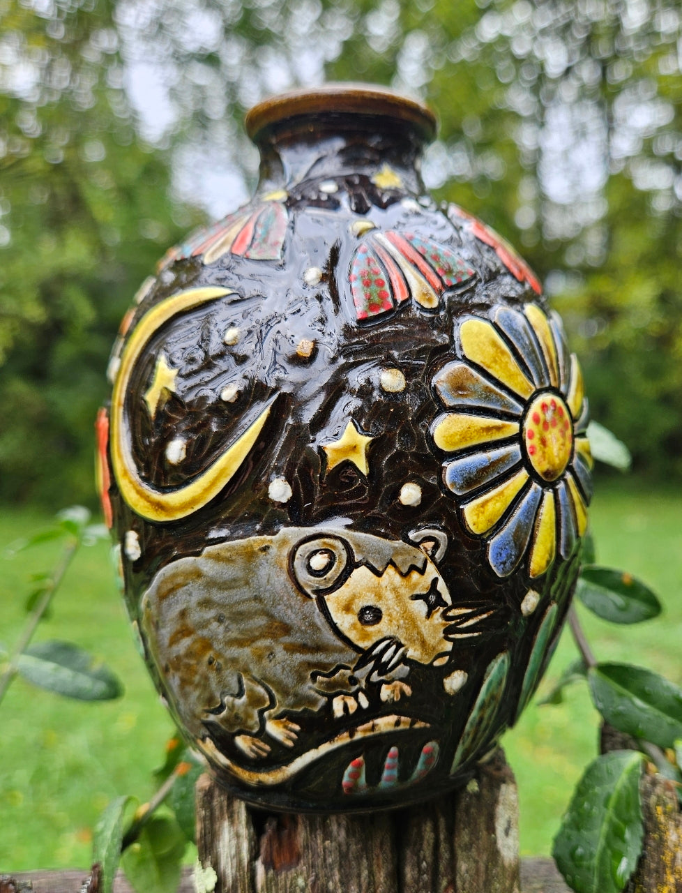 Possum with Moon Vase
