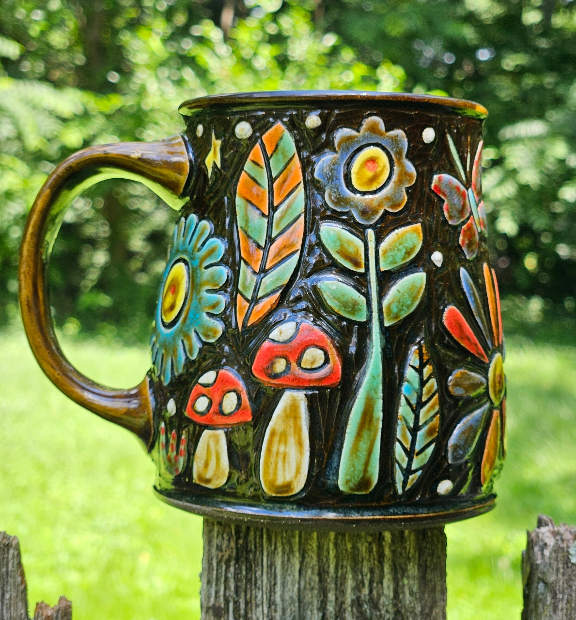 Moon and Mushrooms Mug