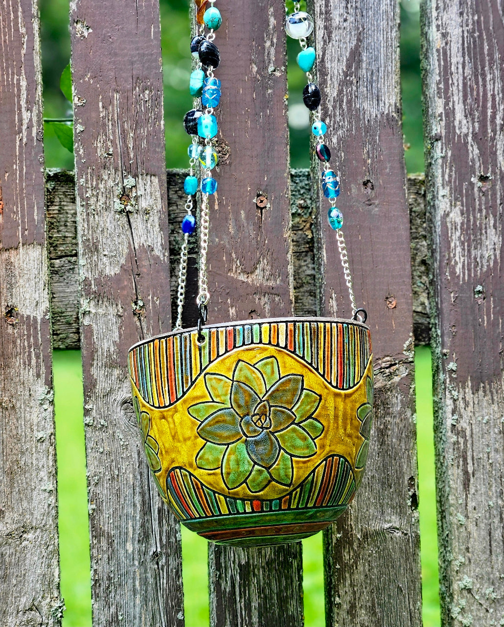 Large Hanging Basket w/succulents